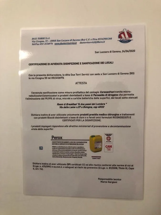 A Due Passi Dal Lumiere Bed & Breakfast Bologna Italy